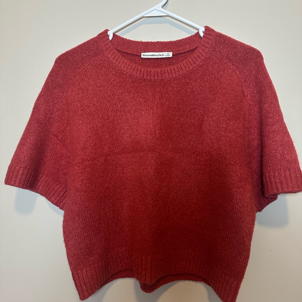 NWOT! Abercrombie & Fitch Madeline Crew Sweater Tee. Women’s small. Claret red